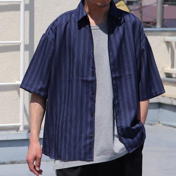 オーディエンス Audience レギュラーカラーシャツ ストライプシャツ Reflax LINON リフラクス リノン ボクシーシルエット 日本製　AUD6434 | Audience | 06