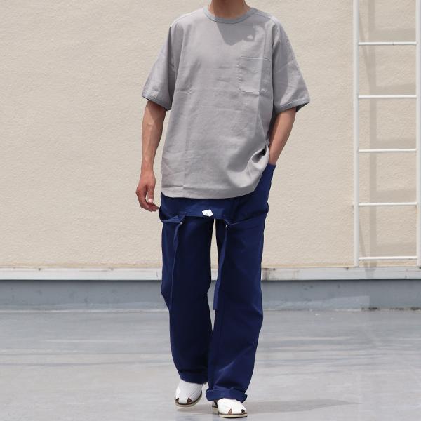 オーディエンス Audience 布帛TEEシャツ ハーフスリーブTEEシャツ サドルショルダー ポケ付き 綿麻 日本製 | Audience | 10