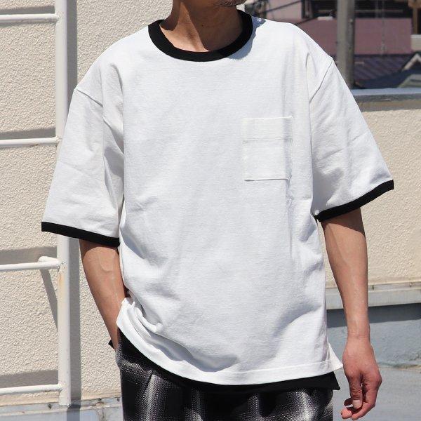 丸胴ヘビーウェイト(度詰天竺）10オンス サイドスリット グラスポケ リンガーTシャツ【MADE IN JAPAN】『日本製』/ Upscape Audience [AUD6448] |  | 03