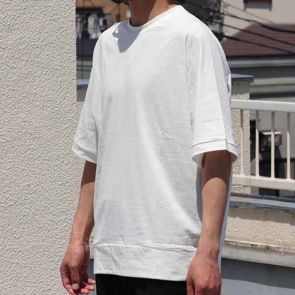 粗挽き天竺 ガゼット クルーネック スウェットライク ハーフスリーブ Tシャツ/ Upscape Audience [AUD6452] | Audience | 08