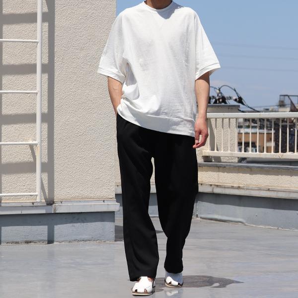 粗挽き天竺 ガゼット クルーネック スウェットライク ハーフスリーブ Tシャツ/ Upscape Audience [AUD6452] | Audience | 09