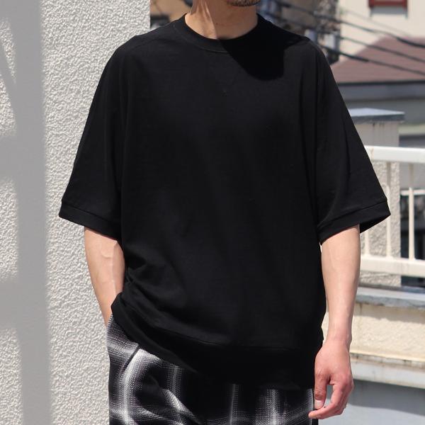 粗挽き天竺 ガゼット クルーネック スウェットライク ハーフスリーブ Tシャツ/ Upscape Audience [AUD6452] | Audience | 10