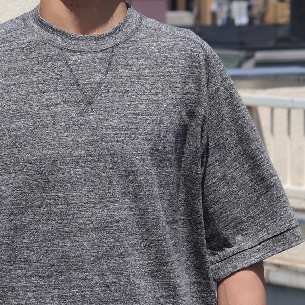 粗挽き天竺 ガゼット クルーネック スウェットライク ハーフスリーブ Tシャツ/ Upscape Audience [AUD6452] | Audience | 13