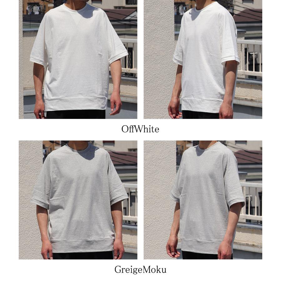 粗挽き天竺 ガゼット クルーネック スウェットライク ハーフスリーブ Tシャツ/ Upscape Audience [AUD6452] | Audience | 16