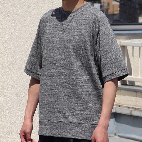 粗挽き天竺 ガゼット クルーネック スウェットライク ハーフスリーブ Tシャツ/ Upscape Audience [AUD6452] | Audience | 02