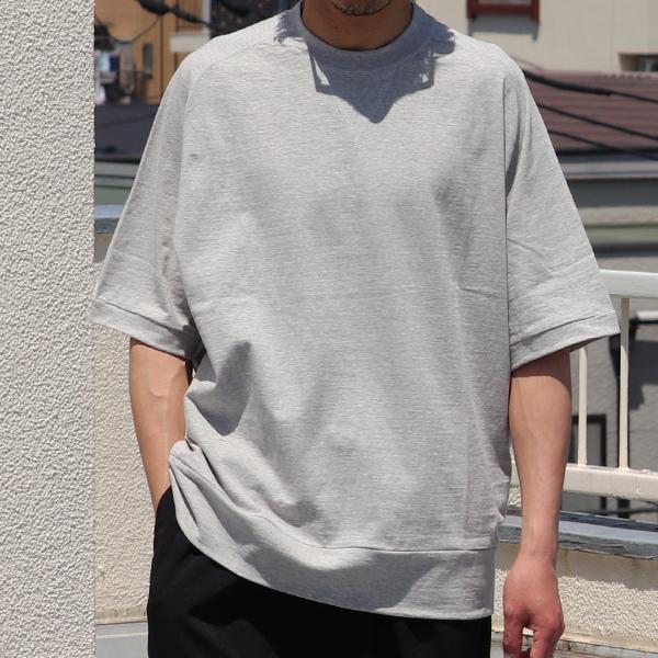 粗挽き天竺 ガゼット クルーネック スウェットライク ハーフスリーブ Tシャツ/ Upscape Audience [AUD6452] | Audience | 04