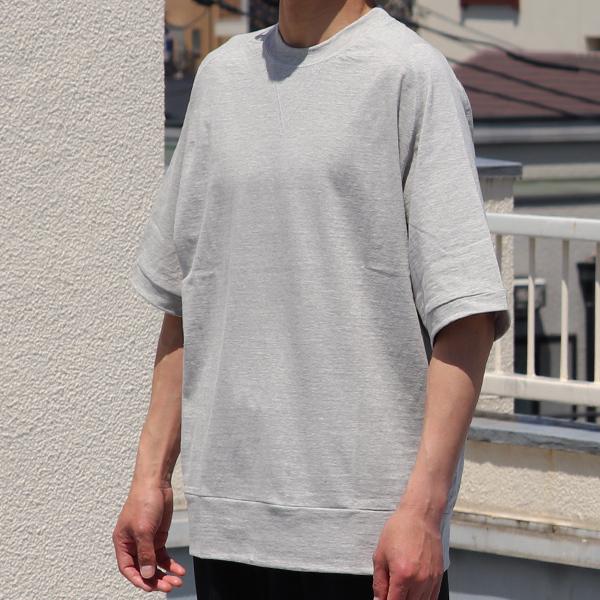 粗挽き天竺 ガゼット クルーネック スウェットライク ハーフスリーブ Tシャツ/ Upscape Audience [AUD6452] | Audience | 05