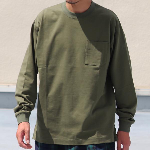 オーディエンス Audience グラスポケ付きクルーネック テーパード 長袖Tee MVS天竺 VORTEX 8オンス 日本製 AUD6487 | Audience | 11