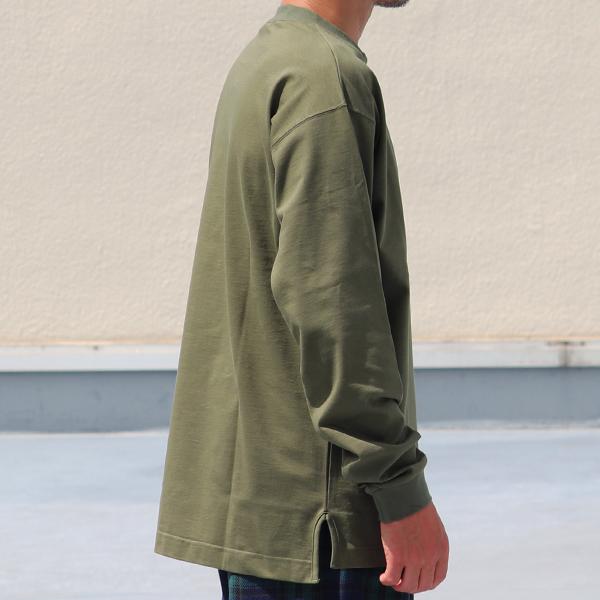 オーディエンス Audience グラスポケ付きクルーネック テーパード 長袖Tee MVS天竺 VORTEX 8オンス 日本製 AUD6487 | Audience | 12