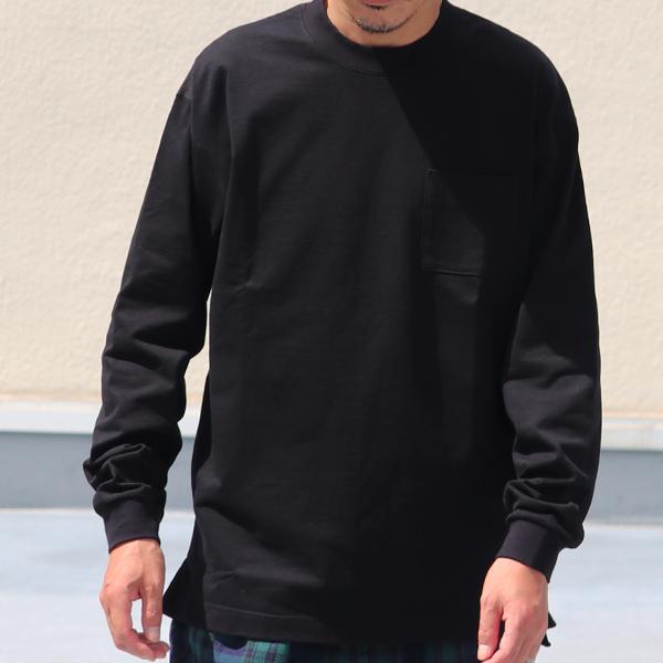 オーディエンス Audience グラスポケ付きクルーネック テーパード 長袖Tee MVS天竺 VORTEX 8オンス 日本製 AUD6487 | Audience | 14