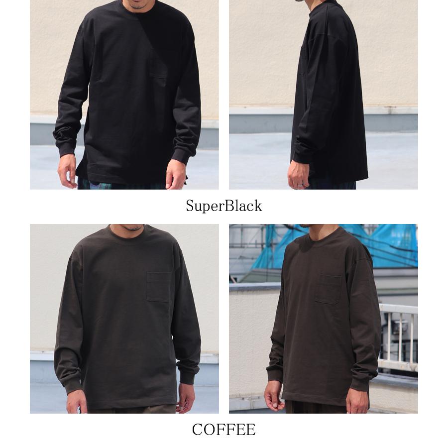 オーディエンス Audience グラスポケ付きクルーネック テーパード 長袖Tee MVS天竺 VORTEX 8オンス 日本製 AUD6487 | Audience | 17