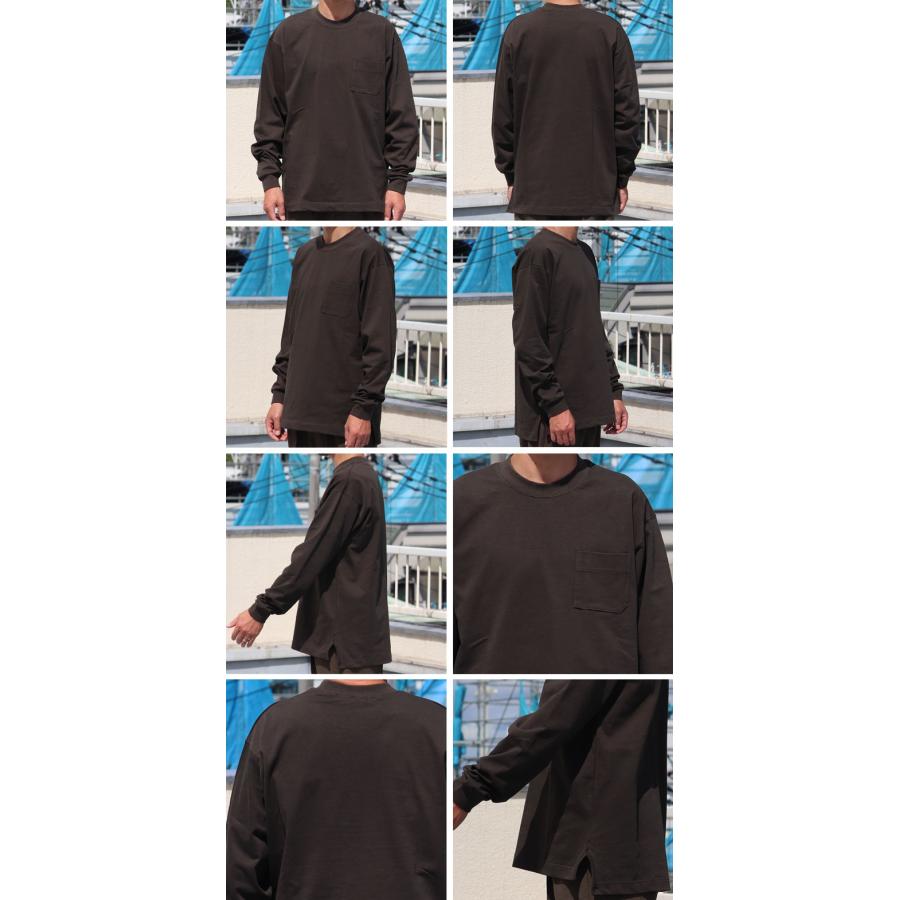 オーディエンス Audience グラスポケ付きクルーネック テーパード 長袖Tee MVS天竺 VORTEX 8オンス 日本製 AUD6487 | Audience | 19