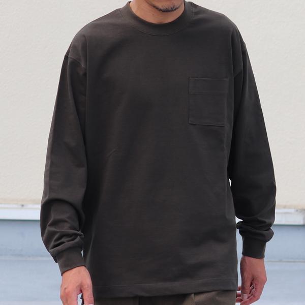 オーディエンス Audience グラスポケ付きクルーネック テーパード 長袖Tee MVS天竺 VORTEX 8オンス 日本製 AUD6487 | Audience | 02
