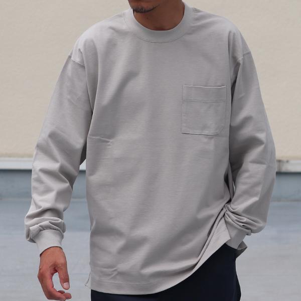 オーディエンス Audience グラスポケ付きクルーネック テーパード 長袖Tee MVS天竺 VORTEX 8オンス 日本製 AUD6487 | Audience | 04