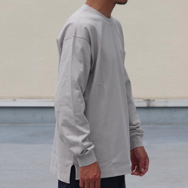 オーディエンス Audience グラスポケ付きクルーネック テーパード 長袖Tee MVS天竺 VORTEX 8オンス 日本製 AUD6487 | Audience | 06