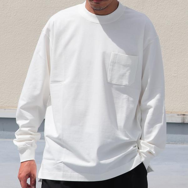 オーディエンス Audience グラスポケ付きクルーネック テーパード 長袖Tee MVS天竺 VORTEX 8オンス 日本製 AUD6487 | Audience | 08