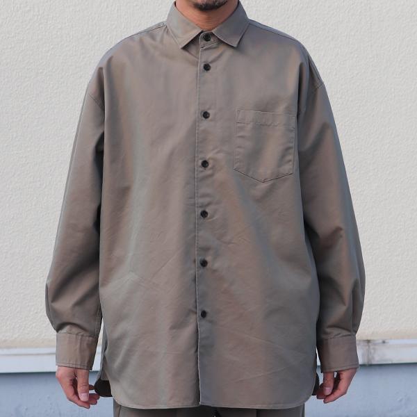 オーディエンス Audience レギュラーカラー ボクシーAライン 長袖 ドレスシャツ タマムシギャバ 備後産 日本製 AUD6506 | Audience | 09