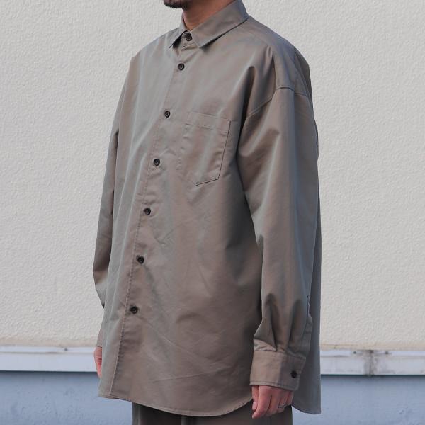 オーディエンス Audience レギュラーカラー ボクシーAライン 長袖 ドレスシャツ タマムシギャバ 備後産 日本製 AUD6506 | Audience | 10