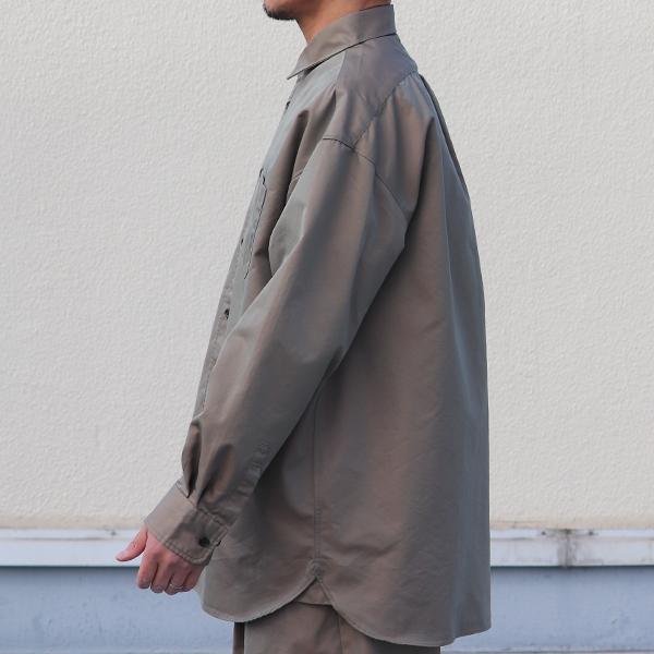 オーディエンス Audience レギュラーカラー ボクシーAライン 長袖 ドレスシャツ タマムシギャバ 備後産 日本製 AUD6506 | Audience | 11