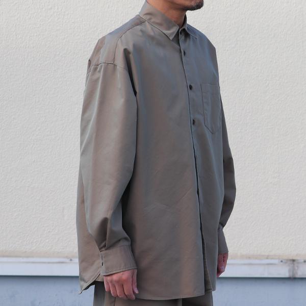 オーディエンス Audience レギュラーカラー ボクシーAライン 長袖 ドレスシャツ タマムシギャバ 備後産 日本製 AUD6506 | Audience | 13