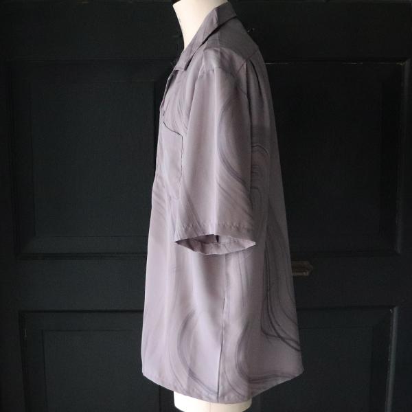 オーディエンス Audience オープンカラー ハーフスリーブシャツ レーヨンライク ピーチファイユ ブラッシュ&マーブルパターン 日本製 丹後産 AUD6507 | Audience | 10