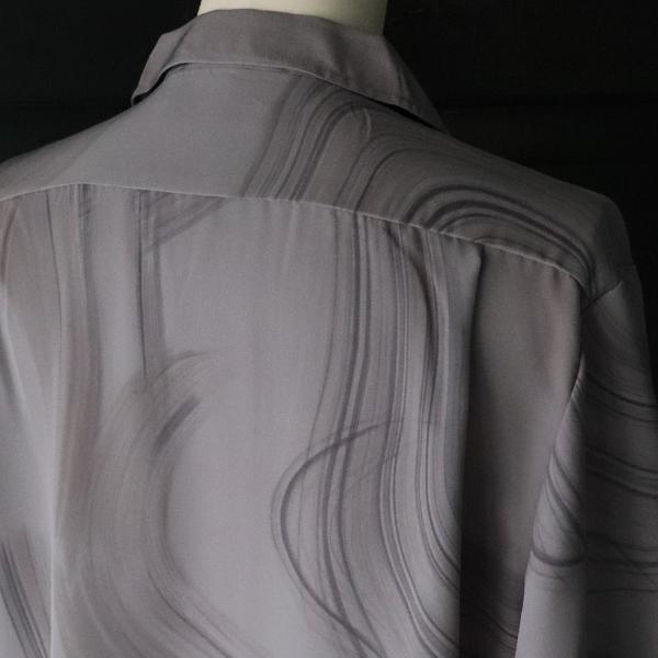 オーディエンス Audience オープンカラー ハーフスリーブシャツ レーヨンライク ピーチファイユ ブラッシュ&マーブルパターン 日本製 丹後産 AUD6507 | Audience | 13