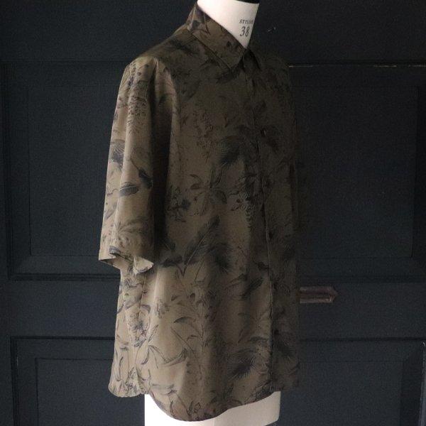 オーディエンス Audience レーヨンライク ピーチファイユ ネオン&リーフパターン レギュラーカラー ハーフスリーブシャツ「丹後」『日本製』 [AUD6508] | Audience | 13