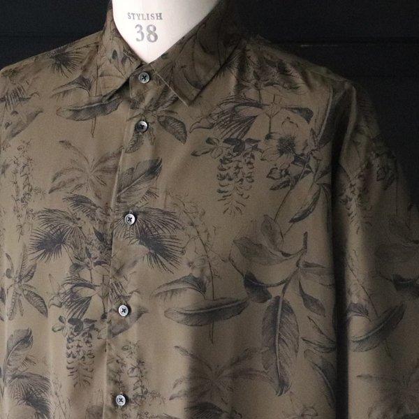 オーディエンス Audience レーヨンライク ピーチファイユ ネオン&リーフパターン レギュラーカラー ハーフスリーブシャツ「丹後」『日本製』 [AUD6508] | Audience | 14