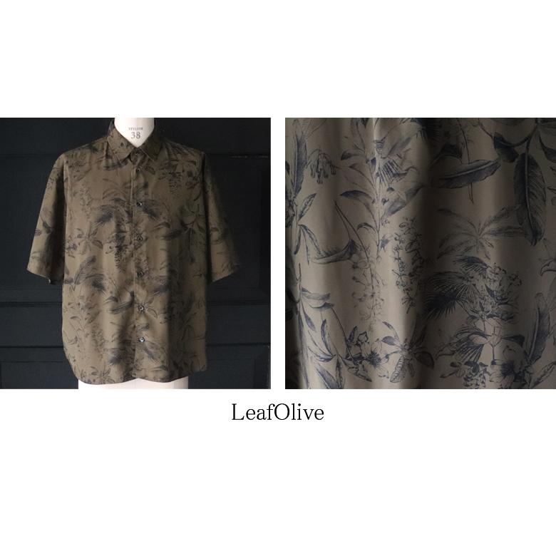 オーディエンス Audience レーヨンライク ピーチファイユ ネオン&リーフパターン レギュラーカラー ハーフスリーブシャツ「丹後」『日本製』 [AUD6508] | Audience | 19