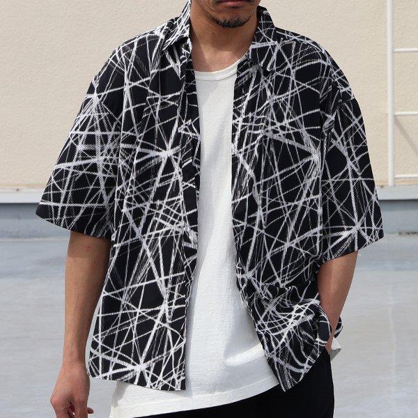 オーディエンス Audience レーヨンライク ピーチファイユ ネオン&リーフパターン レギュラーカラー ハーフスリーブシャツ「丹後」『日本製』 [AUD6508] | Audience | 01