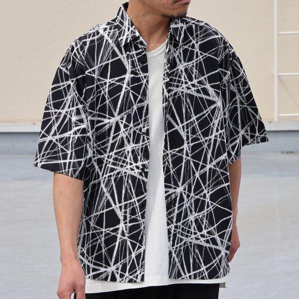 オーディエンス Audience レーヨンライク ピーチファイユ ネオン&リーフパターン レギュラーカラー ハーフスリーブシャツ「丹後」『日本製』 [AUD6508] | Audience | 02