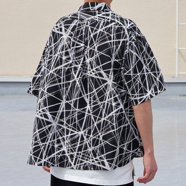 オーディエンス Audience レーヨンライク ピーチファイユ ネオン&リーフパターン レギュラーカラー ハーフスリーブシャツ「丹後」『日本製』 [AUD6508] | Audience | 03