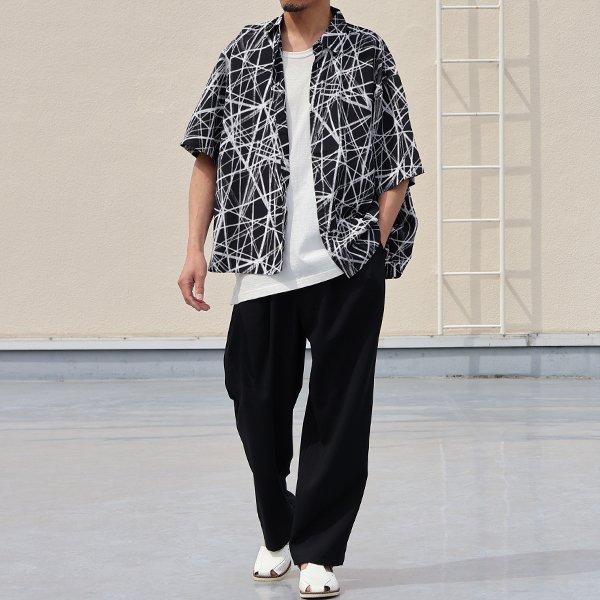 オーディエンス Audience レーヨンライク ピーチファイユ ネオン&リーフパターン レギュラーカラー ハーフスリーブシャツ「丹後」『日本製』 [AUD6508] | Audience | 04