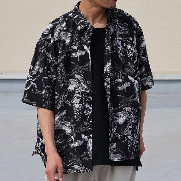 オーディエンス Audience レーヨンライク ピーチファイユ ネオン&リーフパターン レギュラーカラー ハーフスリーブシャツ「丹後」『日本製』 [AUD6508] | Audience | 05