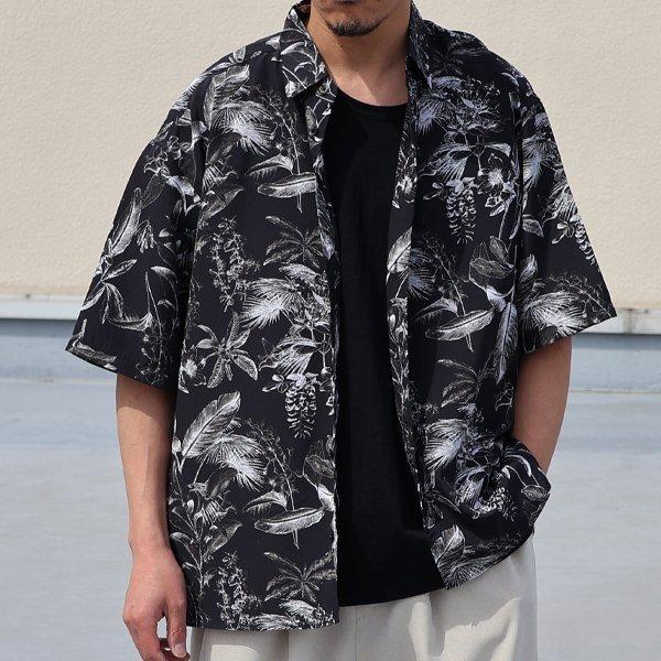 オーディエンス Audience レーヨンライク ピーチファイユ ネオン&リーフパターン レギュラーカラー ハーフスリーブシャツ「丹後」『日本製』 [AUD6508] | Audience | 06