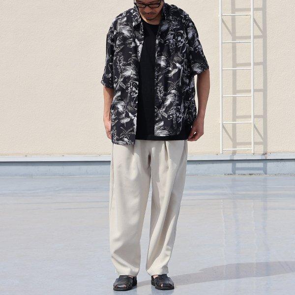 オーディエンス Audience レーヨンライク ピーチファイユ ネオン&リーフパターン レギュラーカラー ハーフスリーブシャツ「丹後」『日本製』 [AUD6508] | Audience | 08