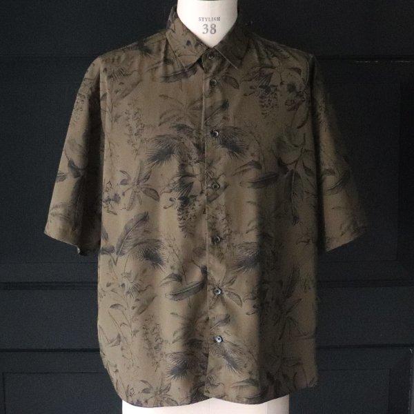 オーディエンス Audience レーヨンライク ピーチファイユ ネオン&リーフパターン レギュラーカラー ハーフスリーブシャツ「丹後」『日本製』 [AUD6508] | Audience | 09