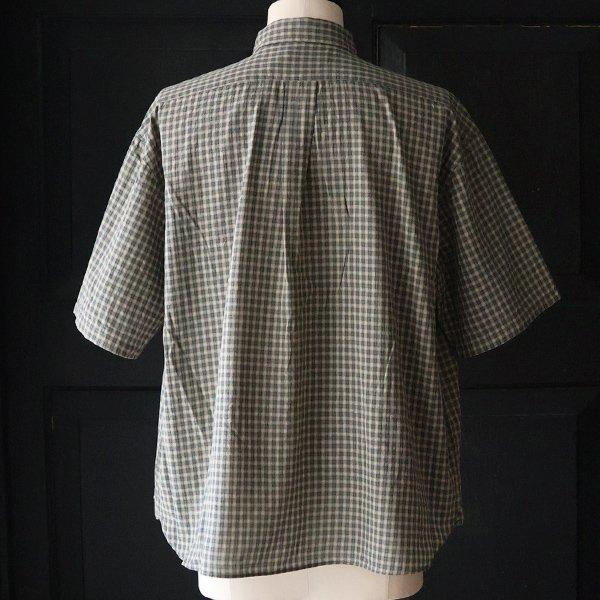 オーディエンス Audience レギュラーカラー ボクシーAライン ハーフスリーブ ワーク シャツドビーミニチェック 播州織 日本製 AUD6602 | Audience | 12