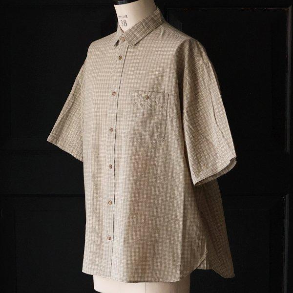 オーディエンス Audience レギュラーカラー ボクシーAライン ハーフスリーブ ワーク シャツドビーミニチェック 播州織 日本製 AUD6602 | Audience | 14