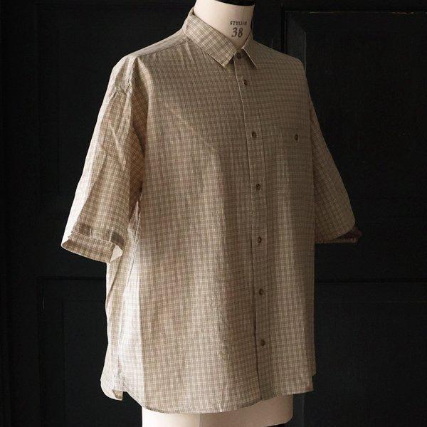 オーディエンス Audience レギュラーカラー ボクシーAライン ハーフスリーブ ワーク シャツドビーミニチェック 播州織 日本製 AUD6602 | Audience | 16