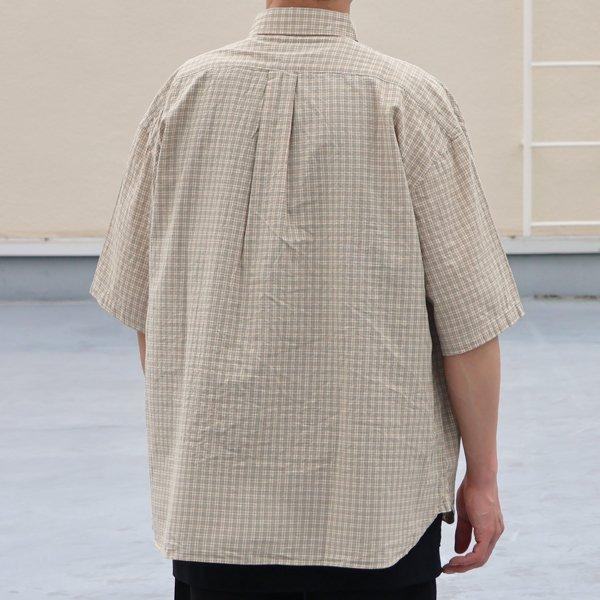 オーディエンス Audience レギュラーカラー ボクシーAライン ハーフスリーブ ワーク シャツドビーミニチェック 播州織 日本製 AUD6602 | Audience | 04