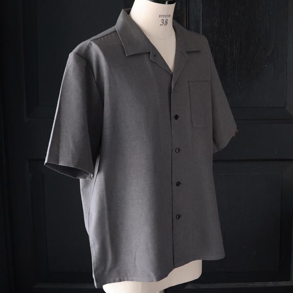 オーディエンス Audience オープンカラー ハーフスリ ーブシャツ NaturemierTM ナチュレミア TECH リネンライクトロワッシャー 日本製 AUD6604 | Audience | 12