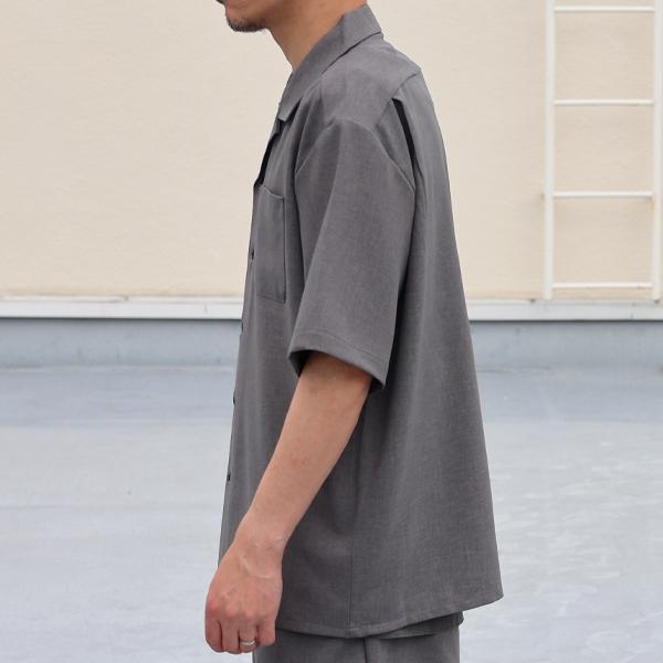 オーディエンス Audience オープンカラー ハーフスリ ーブシャツ NaturemierTM ナチュレミア TECH リネンライクトロワッシャー 日本製 AUD6604 | Audience | 03