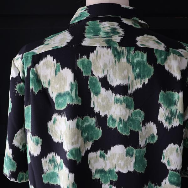 オーディエンス Audience オープンカラー ハーフスリーブシャツ ライトアムンゼン ジャパニーズ カスリライクプリント 梨地 丹後 日本製  AUD6607 | Audience | 14