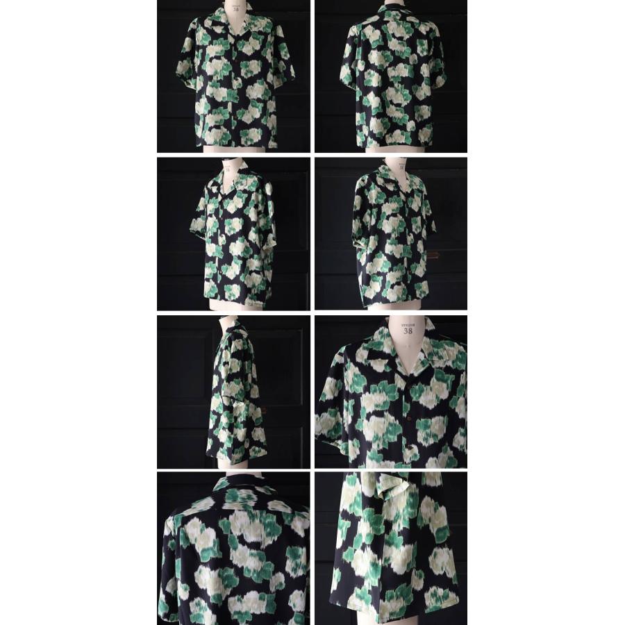 オーディエンス Audience オープンカラー ハーフスリーブシャツ ライトアムンゼン ジャパニーズ カスリライクプリント 梨地 丹後 日本製  AUD6607 | Audience | 20