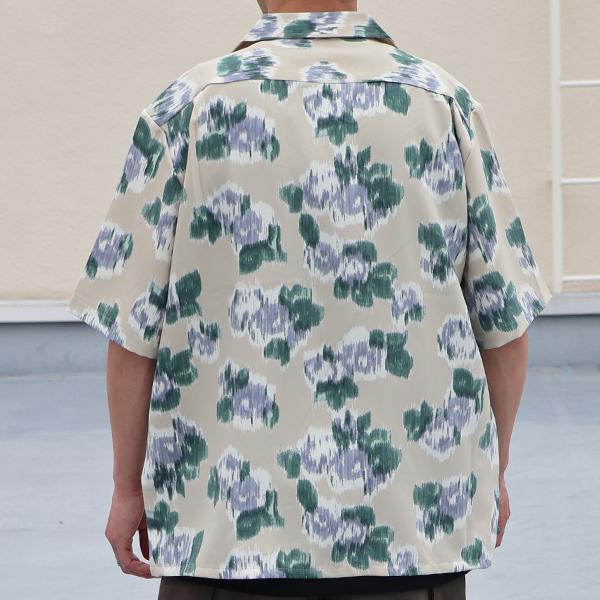 オーディエンス Audience オープンカラー ハーフスリーブシャツ ライトアムンゼン ジャパニーズ カスリライクプリント 梨地 丹後 日本製  AUD6607 | Audience | 02