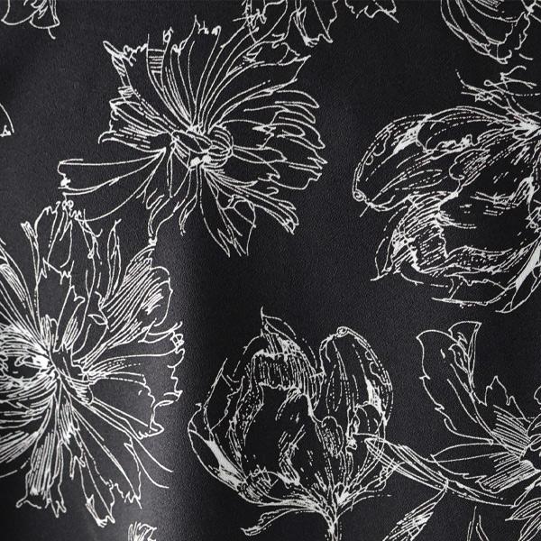 オーディエンス Audience オープンカラー ハーフスリーブシャツ ライトアムンゼン モノトーンフラワー マシンプリント 捺染 梨地 丹後 日本製 | Audience | 10