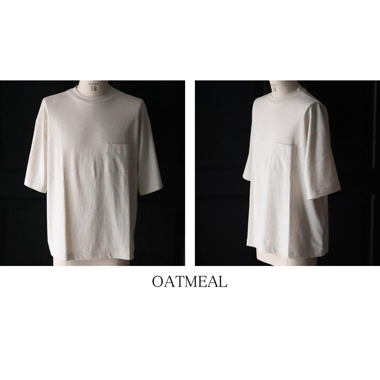 オーディエンス Audience クルーネック ハーフスリーブ 胸ポケット付き ボクシーTシャツ ラフィー天竺 5.5オンス 和歌山 日本製 AUD6618 | Audience | 17