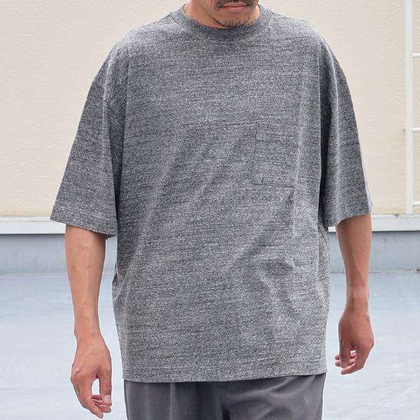 オーディエンス Audience クルーネック ハーフスリーブ 胸ポケット付き ボクシーTシャツ ラフィー天竺 5.5オンス 和歌山 日本製 AUD6618 | Audience | 01