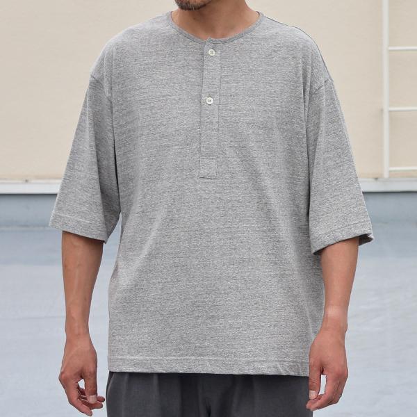オーディエンス Audience スリーピングヘンリー Tシャツ　ラフィー天竺 5.5オンス ハーフスリーブ 和歌山 日本製 AUD6619 | Audience | 01